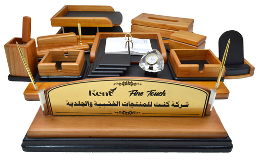 طقم مكتب ليلك خشب ليلك طبيعي كامل  14 قطعة